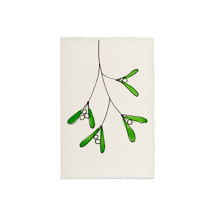 Maretak kerstkaart voor wholesale door Scribble & Daub