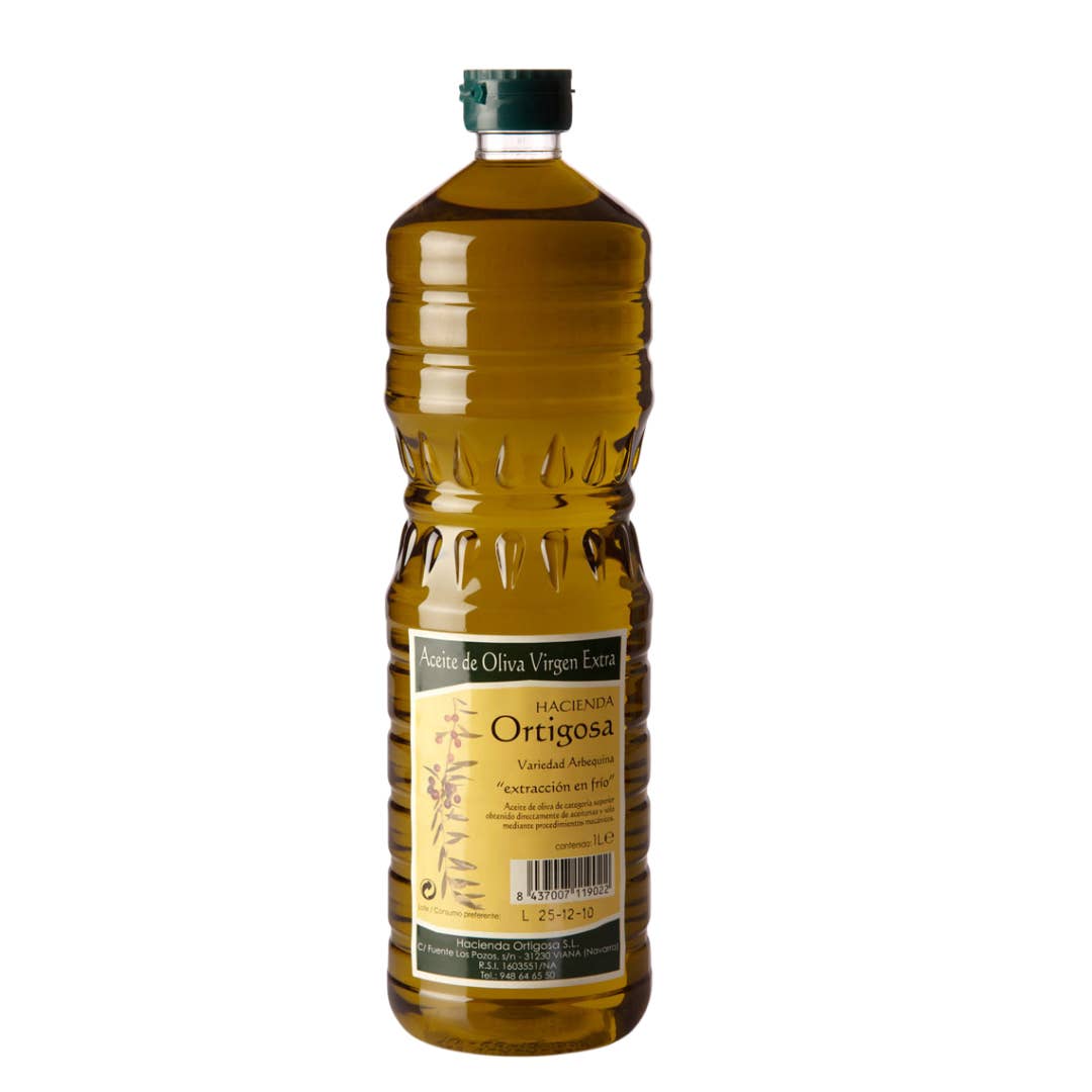 HACIENDA ORTIGOSA - Wholesale Olive Oil - 1 liter bottle of 100% Arbequina extra virgin olive oil