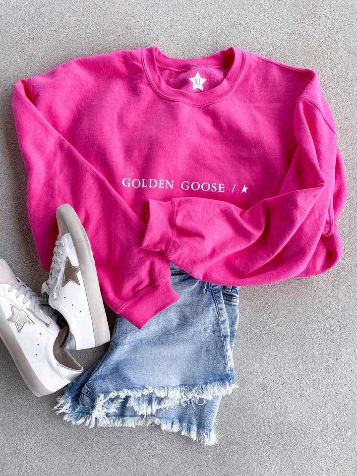 Cozy Drip Clothing - Wholesale Graphic Sweatshirt - Women's - Golden Goose Crew Graphic Sweatshirt for Women