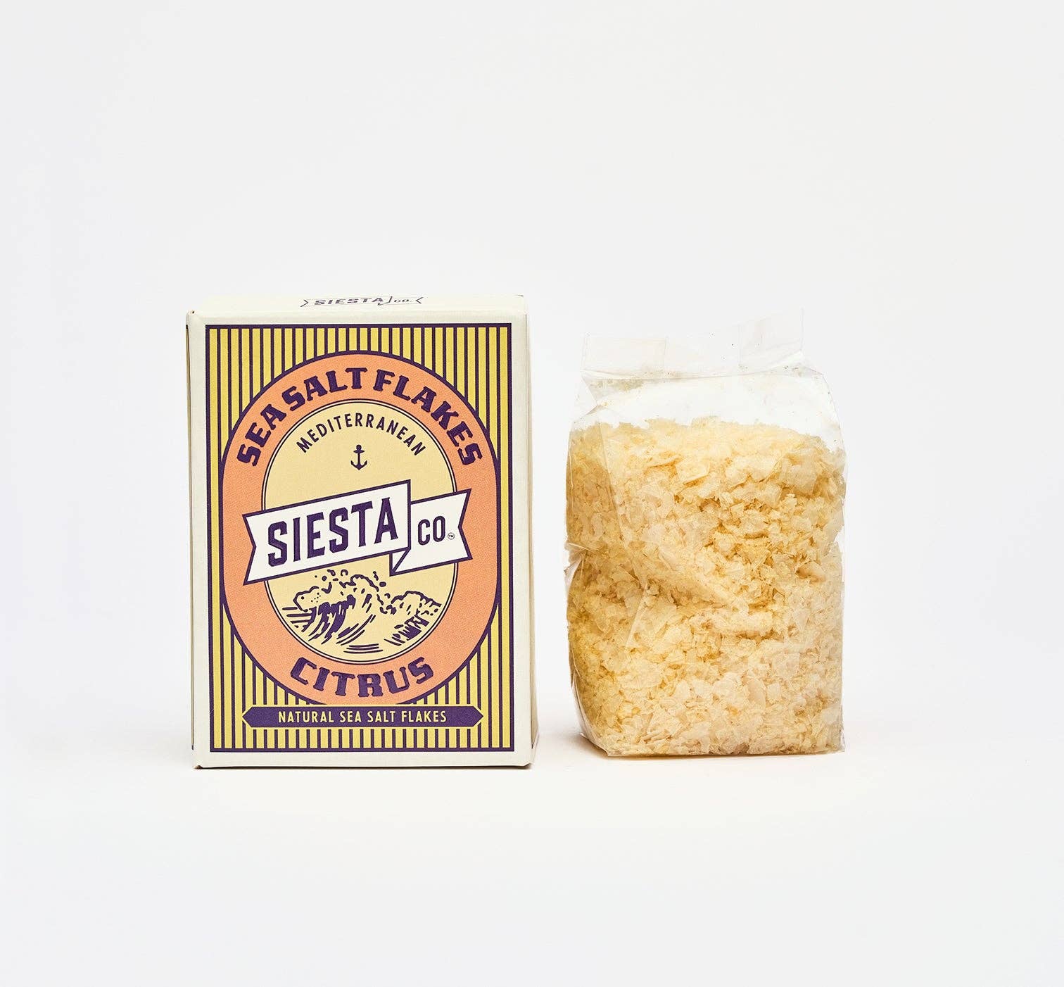 Siesta Co - Vente Sel - Floçons de sel de mer aux agrumes - Paquet de 122