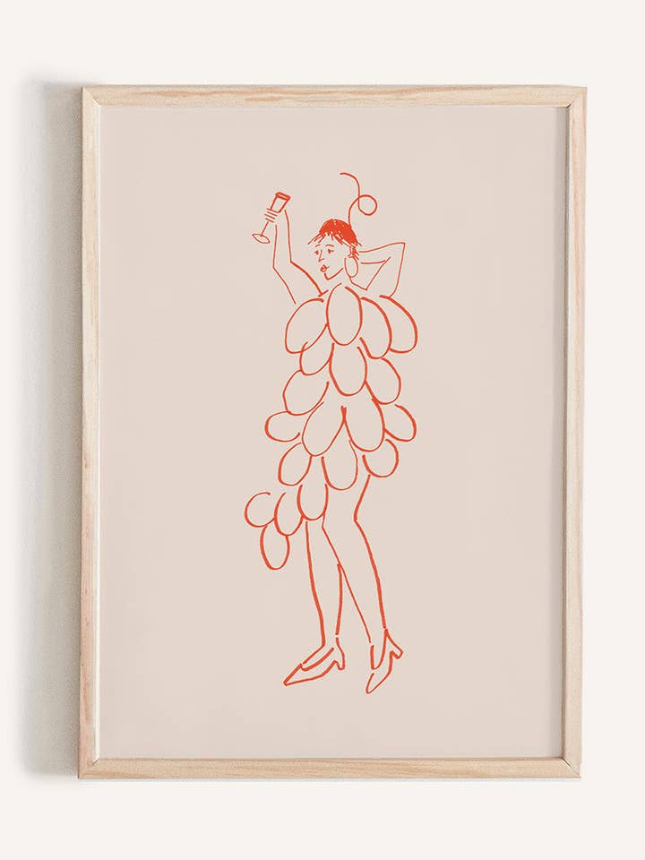 Greta Grape Mini Art Print for wholesale by Phthalo Ruth