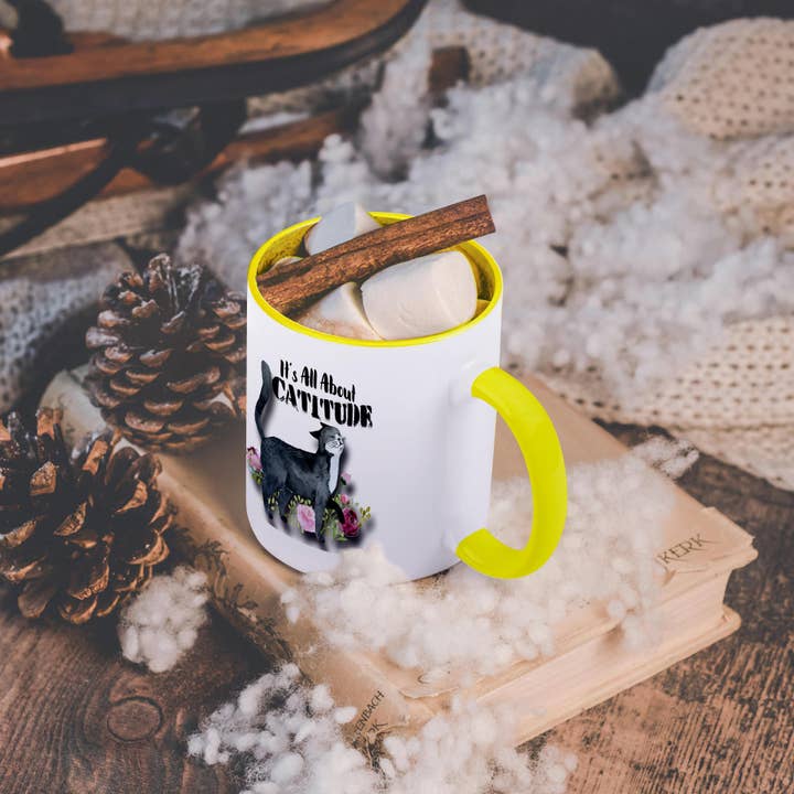 3dRose - Wholesale Coffee Mug - 3dRose, Strutting Cat with Catitude in flower rose garden, Mug5