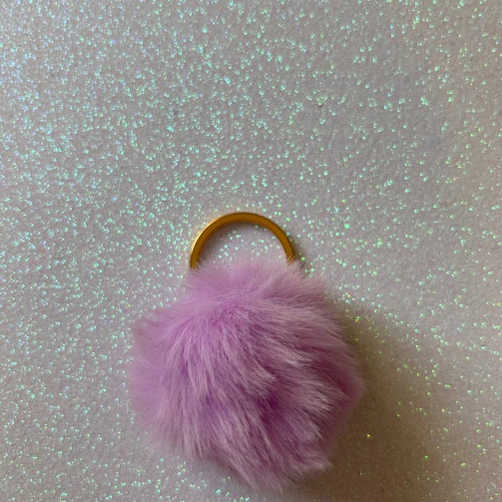 Puppies & Pom Poms - Wholesale Pet collar charm – Cat/dog - Mixed colours - Mini PomPom Keyrings - (without clips)5