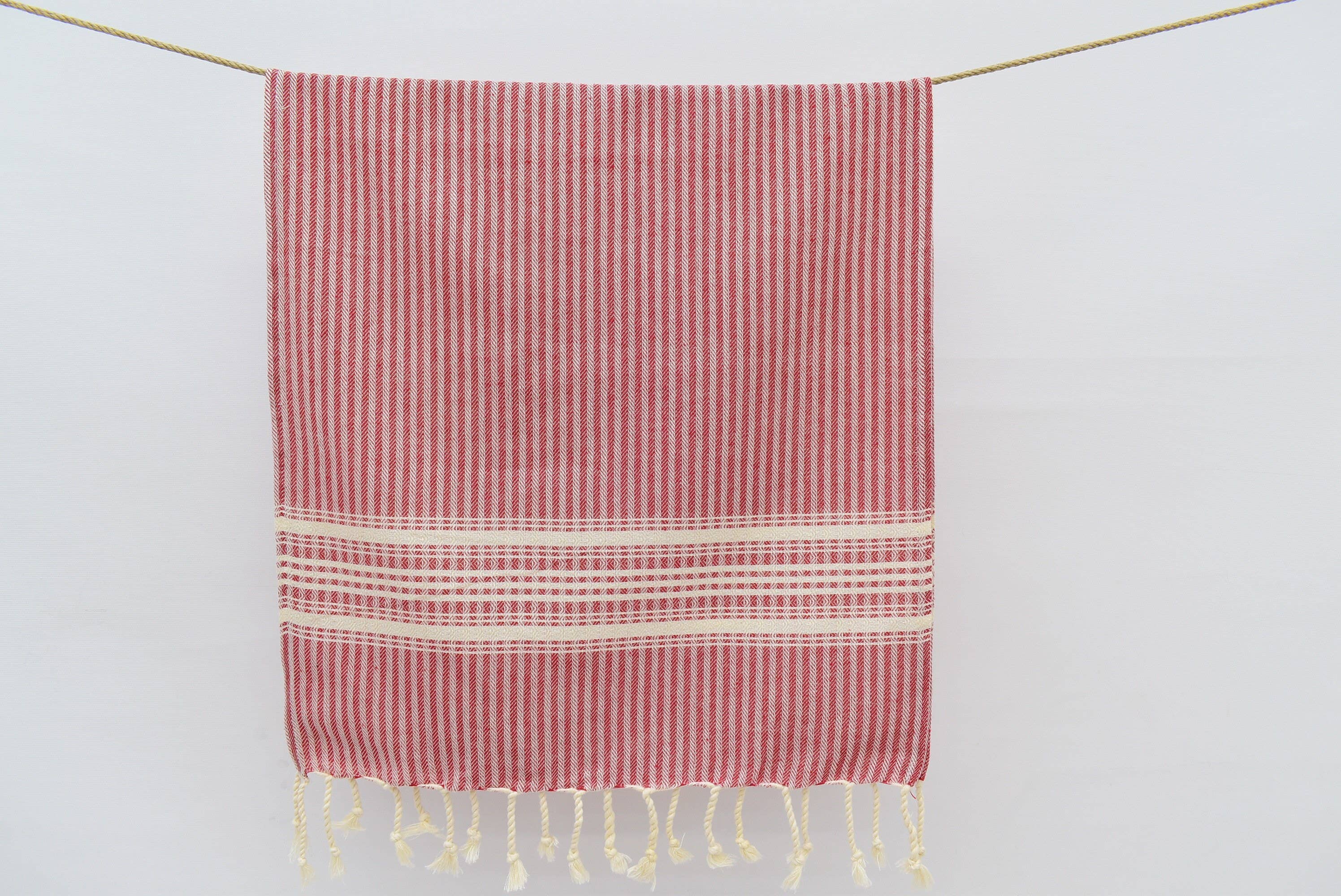 Organic Turkish Towels - Wholesale Tea Towel - Soft Kitchen Towel, Red Tea Towel, Dish Towel 20x408