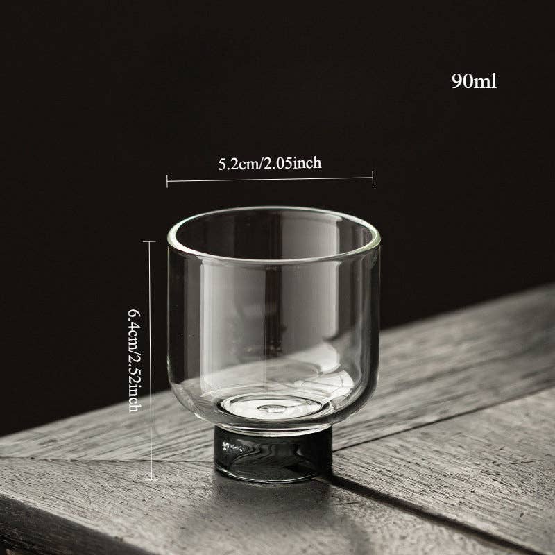 Gohobi （We cover U.S. import duties） - Vente Tasse à café/thé - Gohobi Tasse à Thé Haute en Verre Borosilicate avec Pied – Tasse Maître Transparente Résistante à la Chaleur pour Thé Gongfu, Vaisselle à Thé Chinoise pour Usage Domestique0