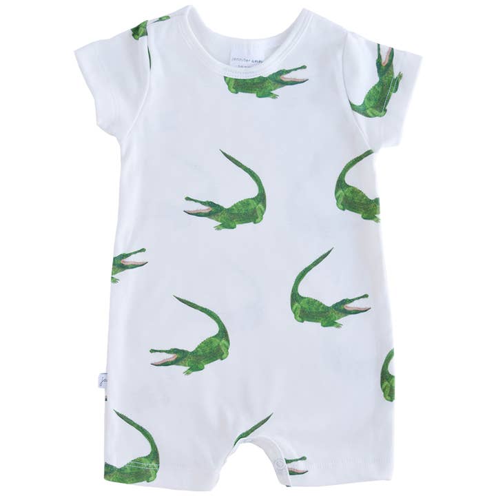 Jennifer Ann – Engroshandel Romper - Baby – Økologisk romper med ærmer - alligatorer0