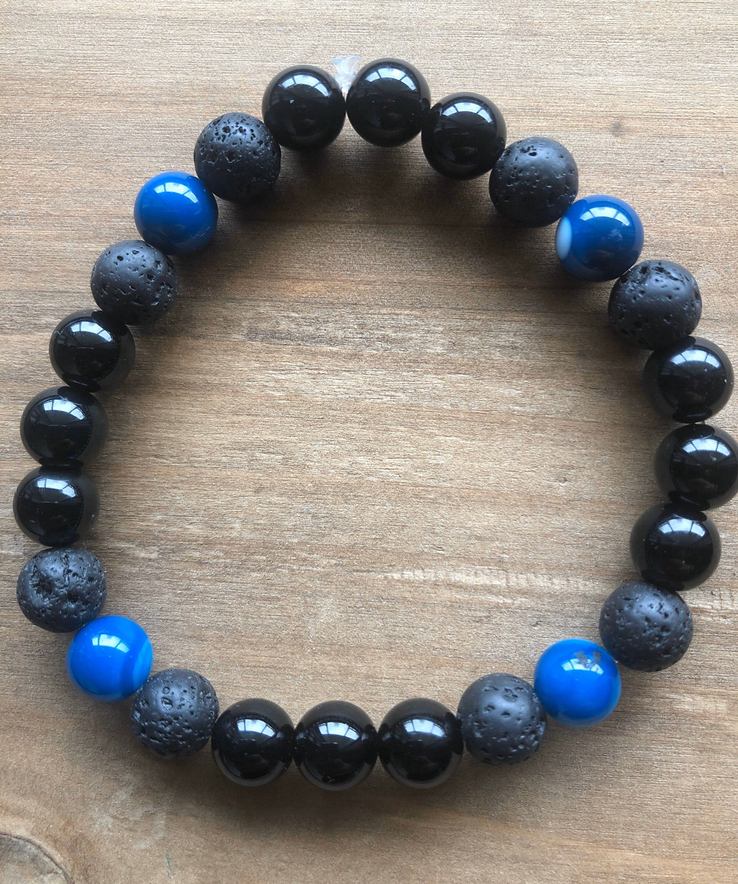 Stone+Sage - Wholesale Beaded Bracelet - Healing Bracelet, Unisex Black Onyx2