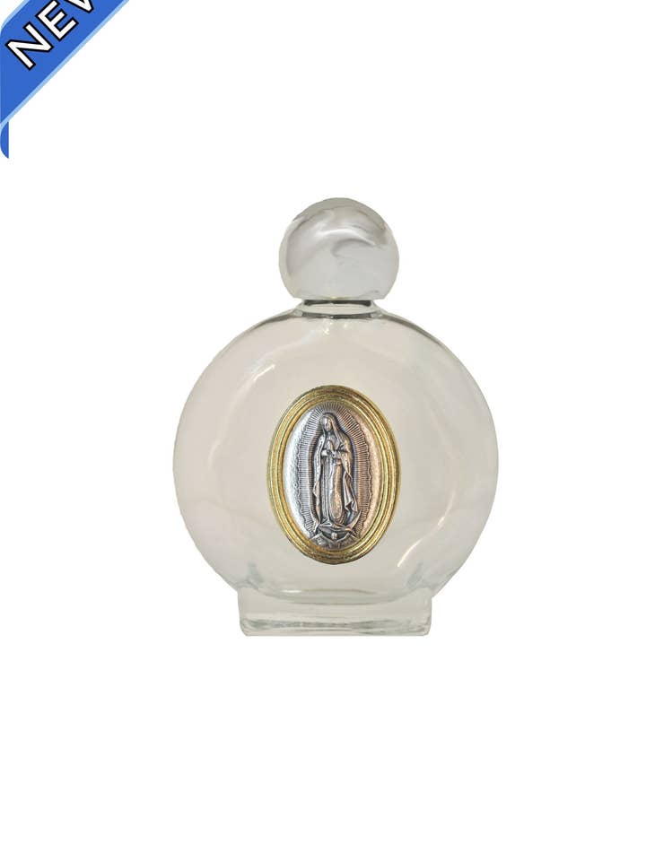 O.L of Guadalupe Holy Water Bottle 3.25" for wholesale by Goldscheider of Vienna