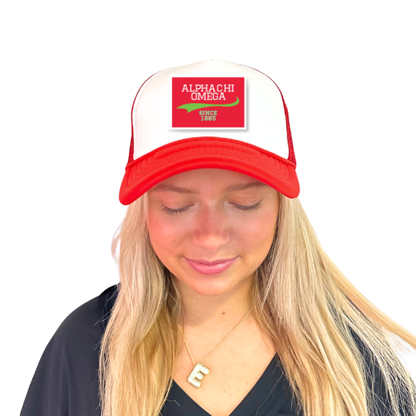 Sarahndipity Shop - Wholesale Trucker Hat - Women's - Sorority Trucker Hat w/ Patch - Collegiate Design0