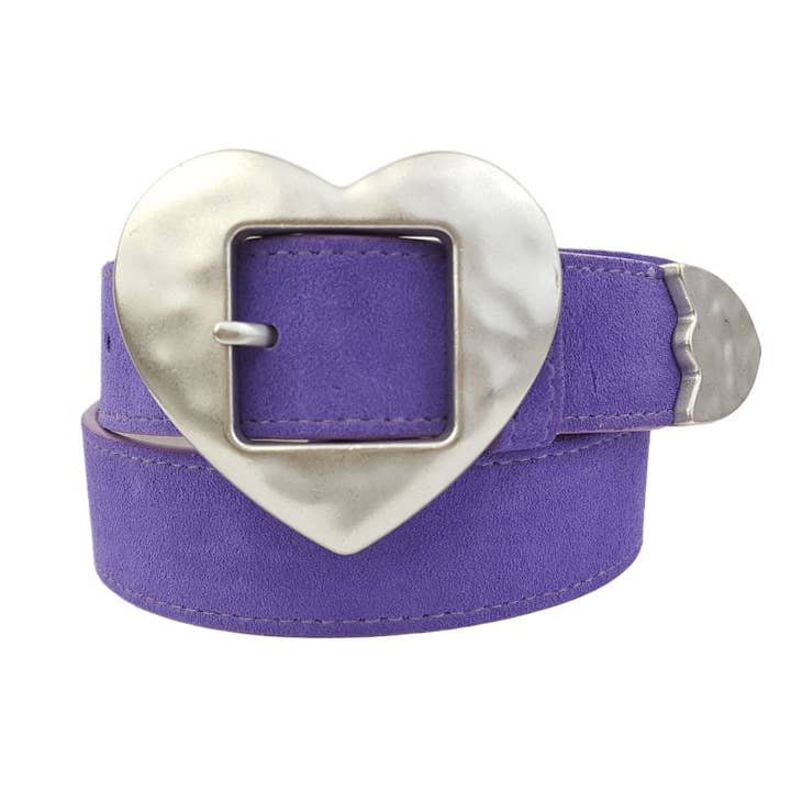 Axesoria West – wholesale Belt – Women's – Vintage Love Heart Buckle w. real suede belt2