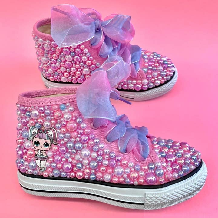 Rainbow L.O.L. SURPRISE! Unicorn Beaded Sneakers for wholesale on Faire