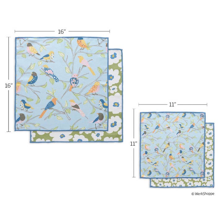 WerkShoppe - Wholesale Tea Towel - Floral Finch & Friends All Purpose Microfiber Towel Set8