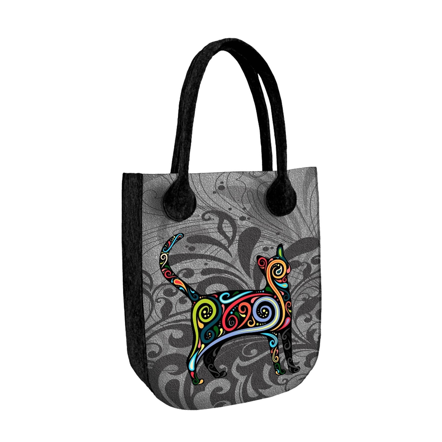 IngrossoBertoni by INCI Srl - Wholesale Tote Bag - Women's - Find Me Bertoni City Line Felt Shopper Bag Anthracite0