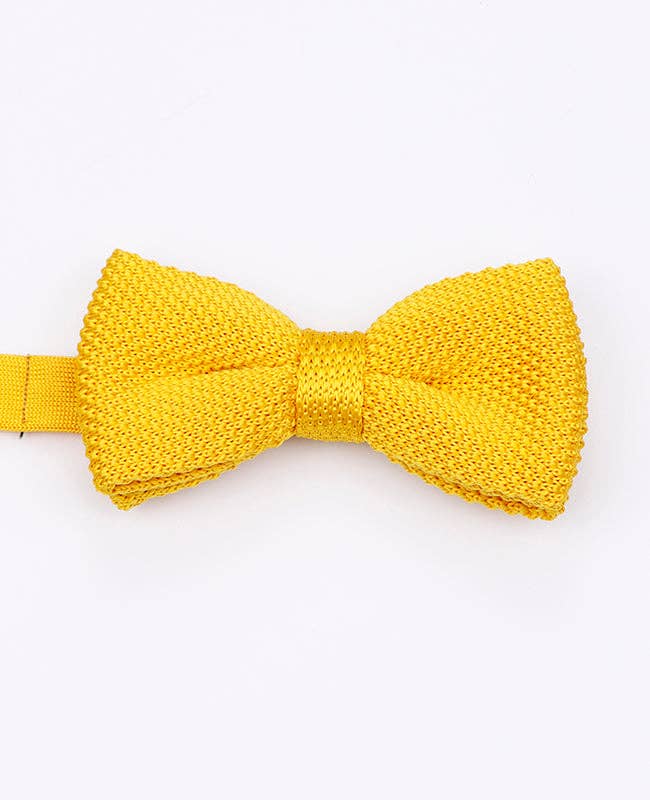 Unipap's - Wholesale Bow Tie - Men's - Men's Yellow Knitted Bow Tie "Léon"3