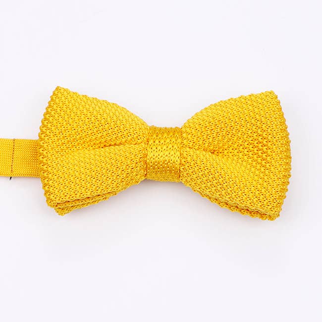 Unipap's - Wholesale Bow Tie - Men's - Men's Yellow Knitted Bow Tie "Léon"3