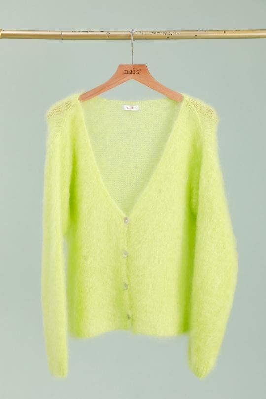 NAÏS PARIS – wholesale Cardigan – Women’s – V-neck cardigan with long sleeves in 80% kid mohair18