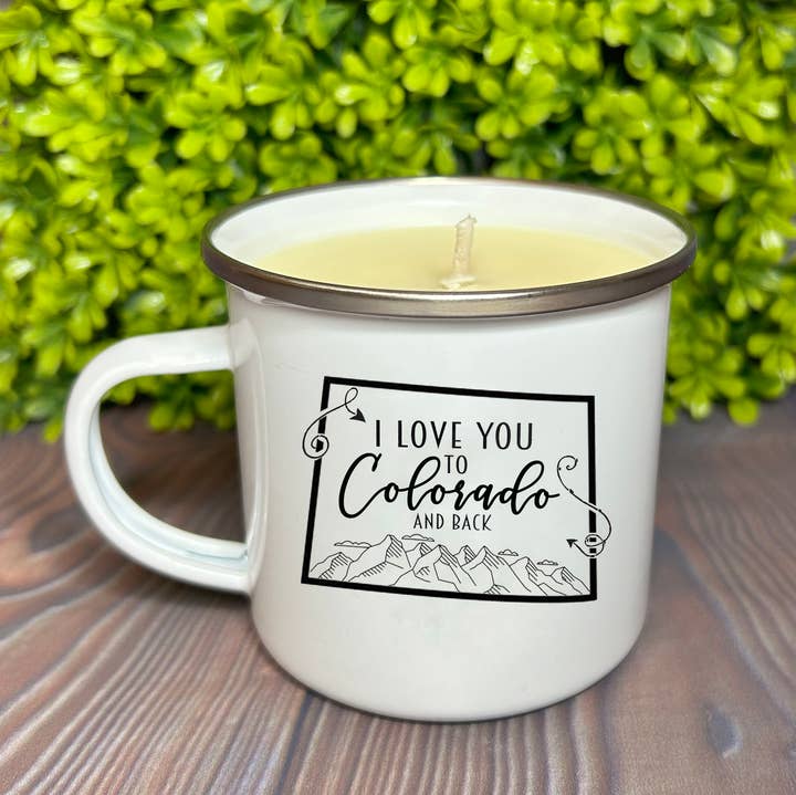 Clever Cow Candle Co - Wholesale Jar/Filled Candle - I Love You to Colorado & Back Souvenir Soy Candle Reusable1