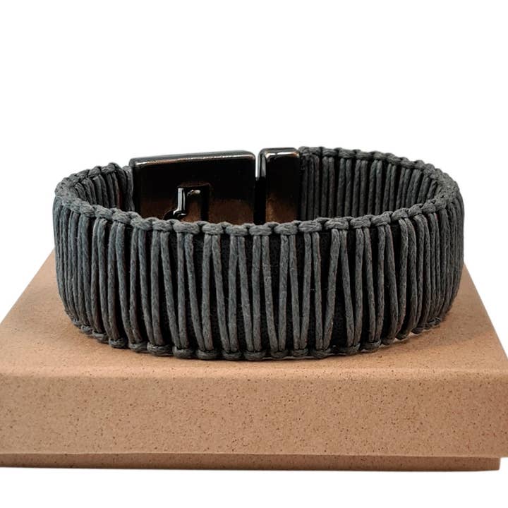 Grey Taboo Herenarmband Mark Big, Grey/Black for wholesale on Faire0