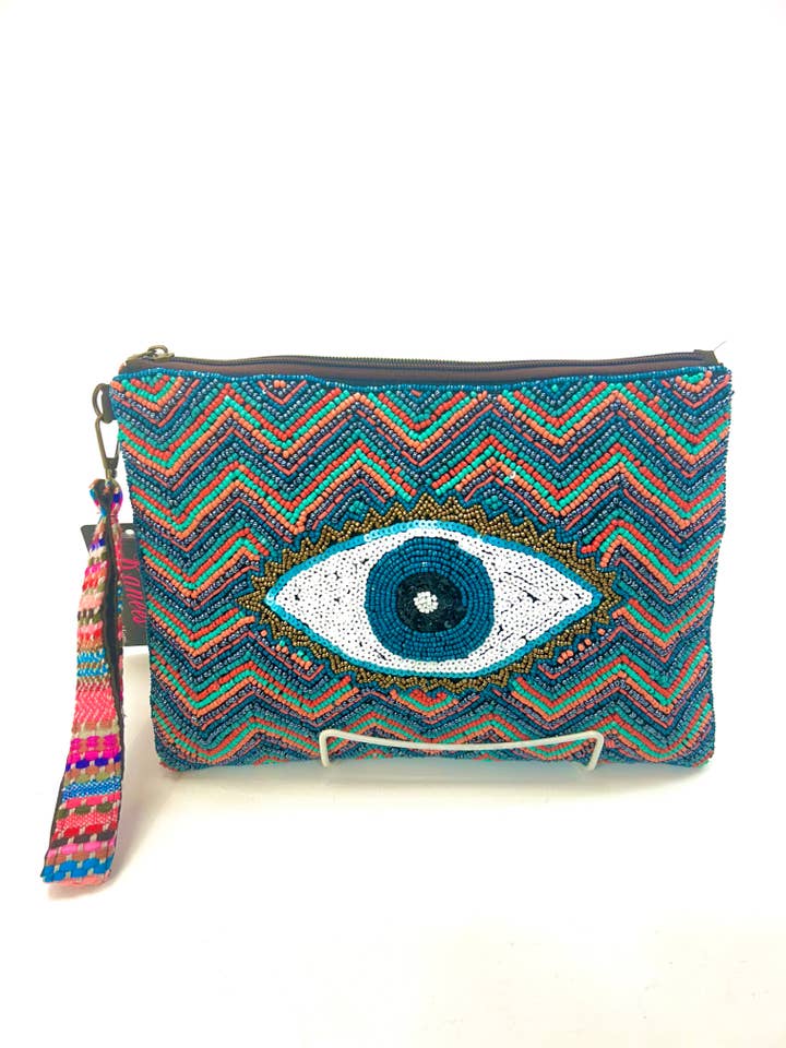Beaded eye bag for wholesale by Ranee's Accessories