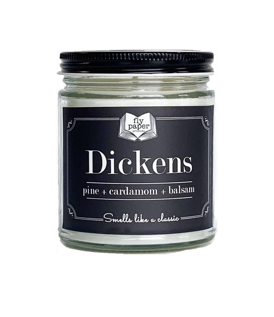 Fly Paper Products - Wholesale Jar/Filled Candle - Dickens 9oz Candle Pine + Cardamom + Balsam