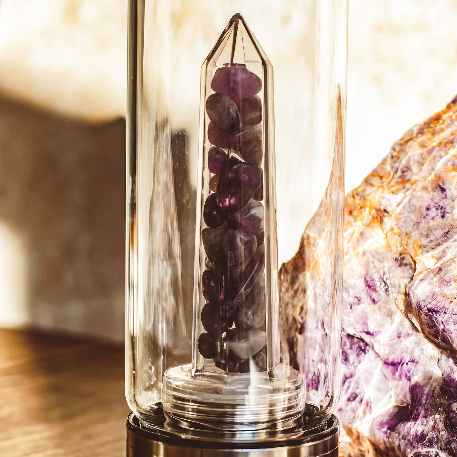 Mindful Living Co. - Wholesale Spiritual Stone/Crystal - Interchangeable Gemstone Elixir Crystal Clear Bottle Insert4