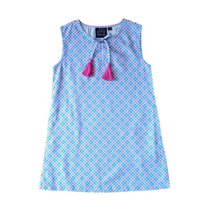 Pastel Plaid Shift Dress for wholesale by TukTuk Designs