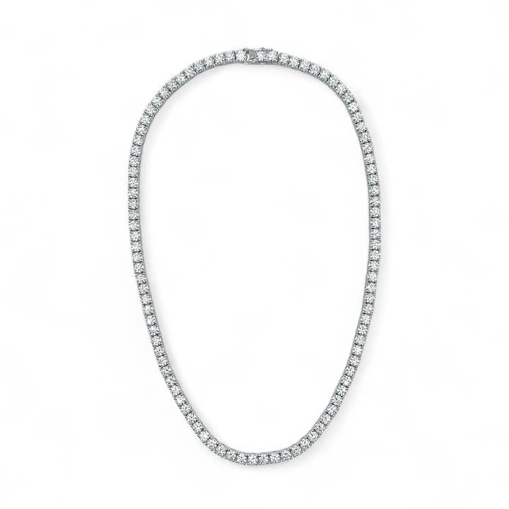 Collar de tenis con moissanita de corte redondo para venta al por mayor de El&Elle