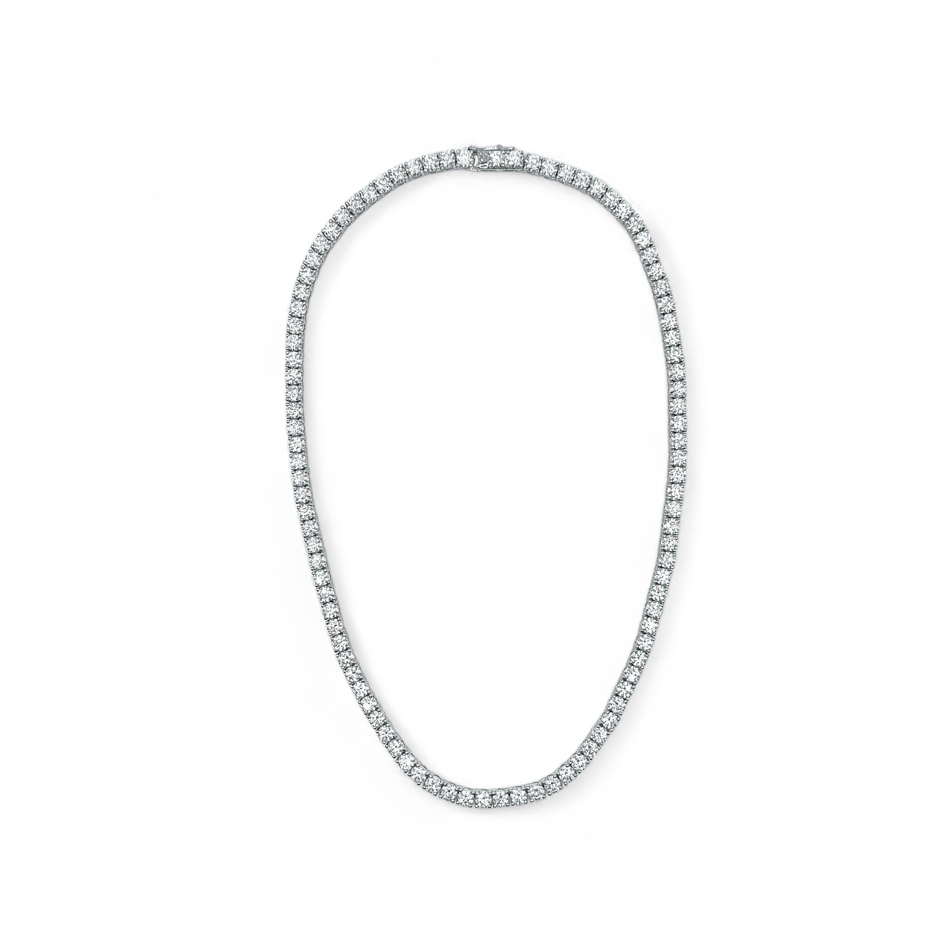 El&Elle - Wholesale Link & chain necklace - Round Cut Moissanite Tennis Necklace
