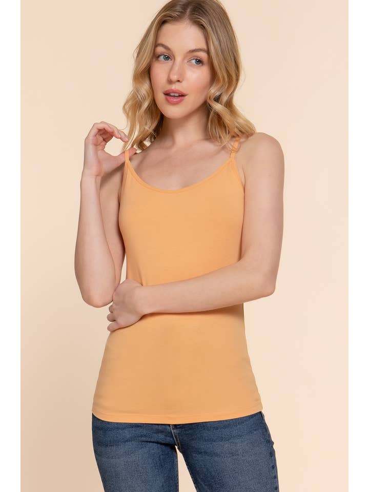 42POPS - Wholesale Camisole - Women's - ....SI-323 Fitted Cropped Cami Tank W/ Adjustable Spaghetti Stra28