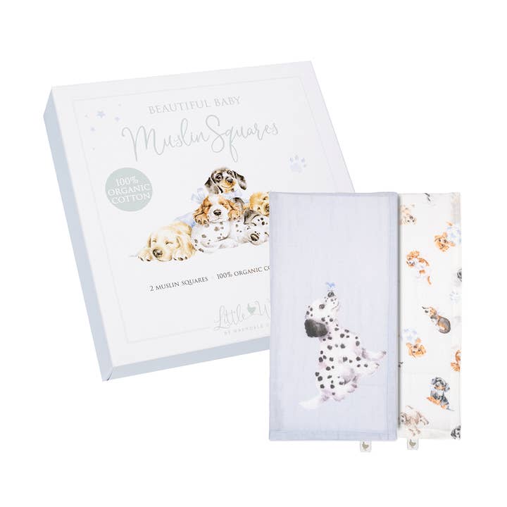 Conjunto de Regalo de Muselina Little Wren - Little Paws para venta al por mayor de Wrendale Designs Ltd