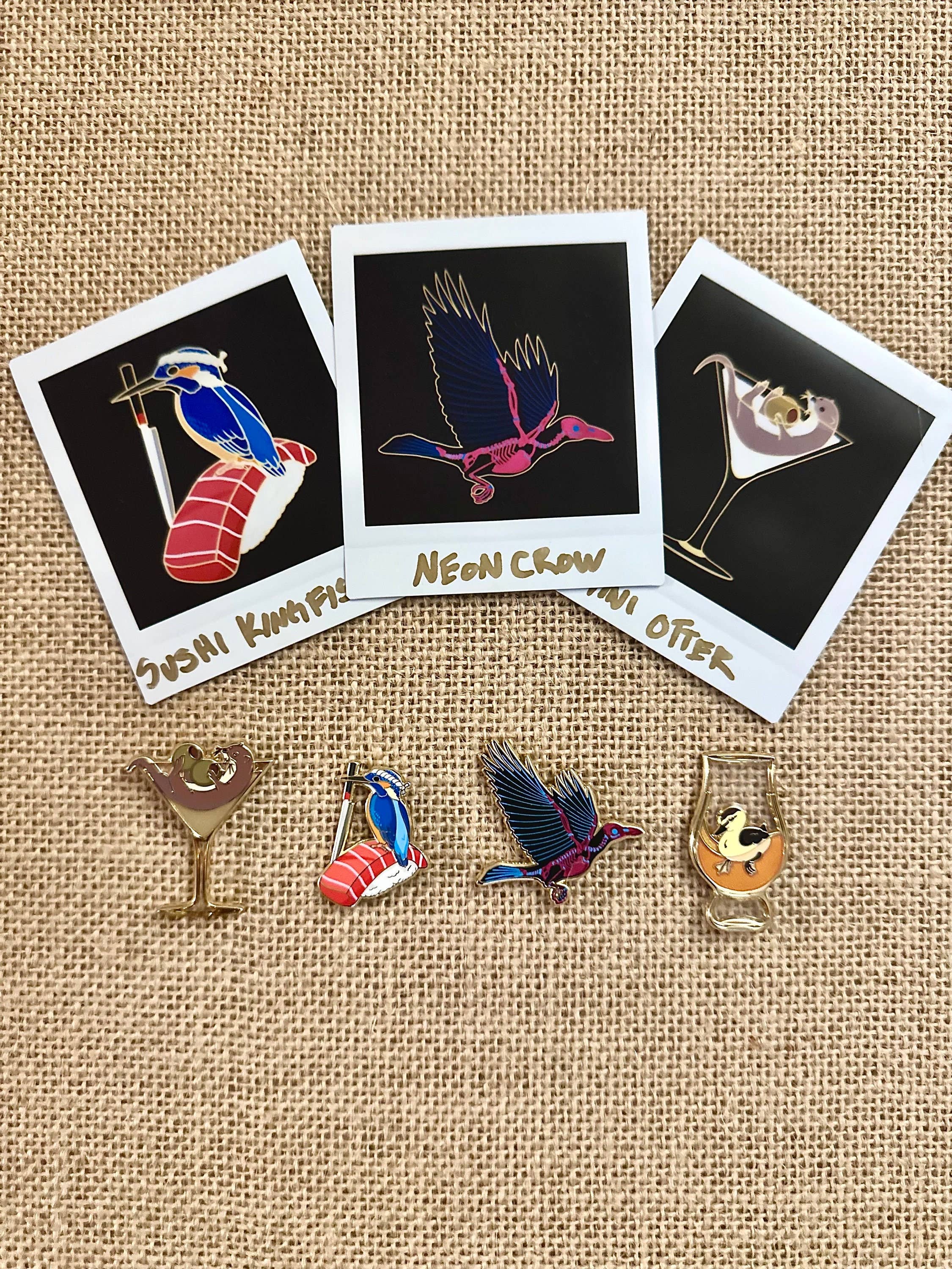 The High-End Collective - Wholesale Lapel Pin/Button - Martini Otter Enamel Pin2