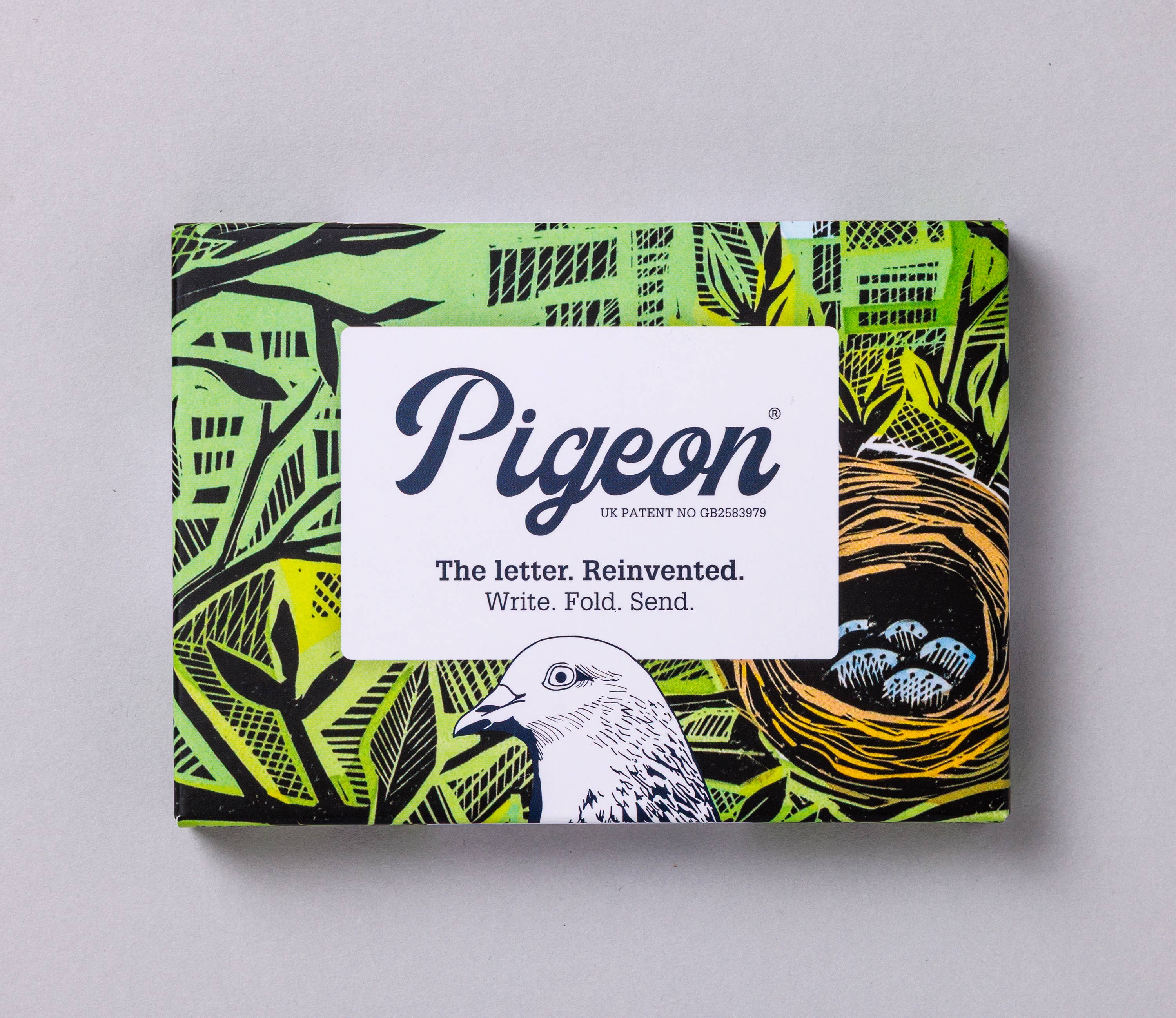 pigeonposted - Wholesale Stationery/Notecard Set - Wonderfully Wild Pigeon Eco-Friendly Folding Letters x 6