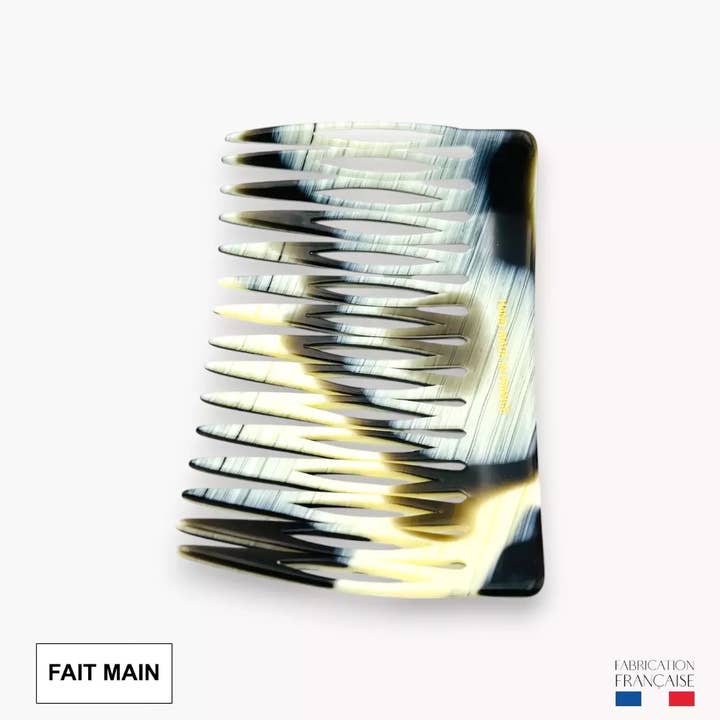 Pique et Pince - Wholesale Hair Accessories Set - Women's - 15-tooth hair comb - Black horn3