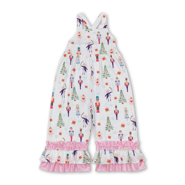 Yawoo Garments - Wholesale Overalls - Kids - Straps ballet king Christmas tree kids girls overalls