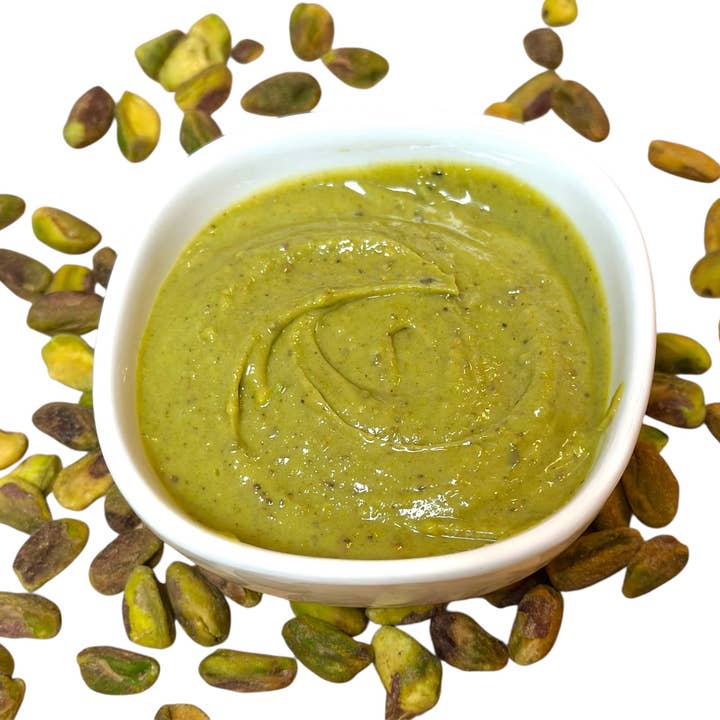 Diana's Delights LLC - Wholesale Nut butter - 20 lb PISTACHIO CREAM, 50% pistachio, 2 gallon bucket, Perfect cream for Dubai chocolate and more1
