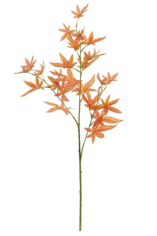 Select Artificials, Inc. - Wholesale Artificial Flowers - Japanese Maple Leaf Spray, 28.35", Orange0