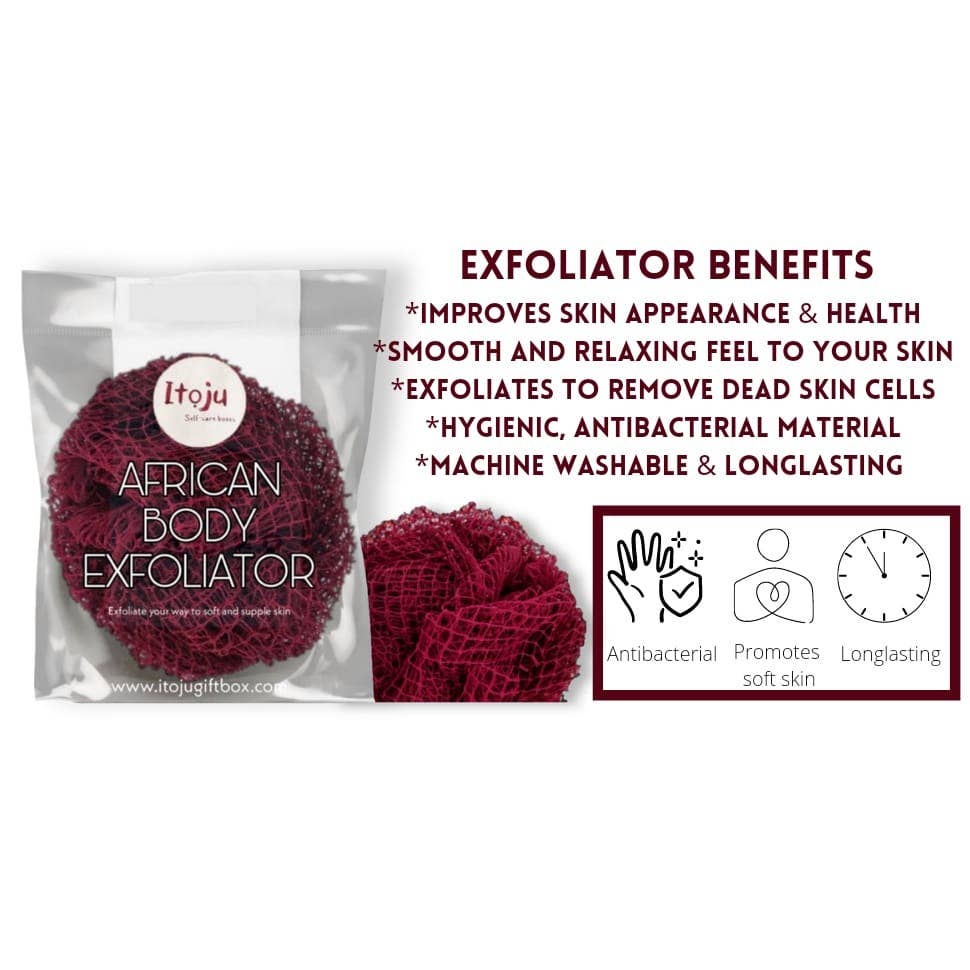 Itoju Gift Box – wholesale Bath pouf/sponge – African Body Exfoliator5