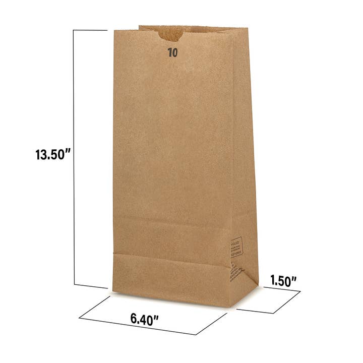 Brown MT Products Paper Bags 10 lbs - Grocery Bags for wholesale on Faire1