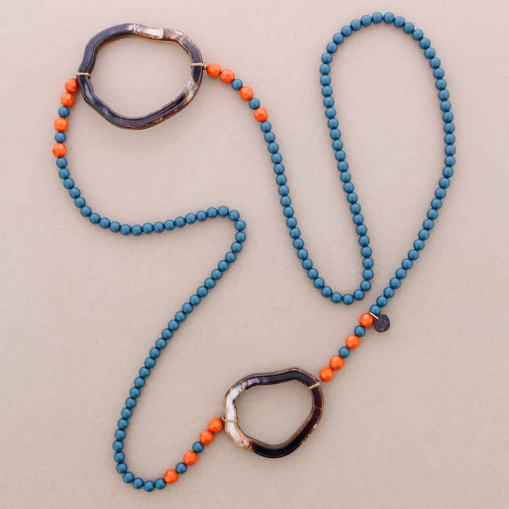 Lange ketting met keramische kralen voor wholesale door Sonata