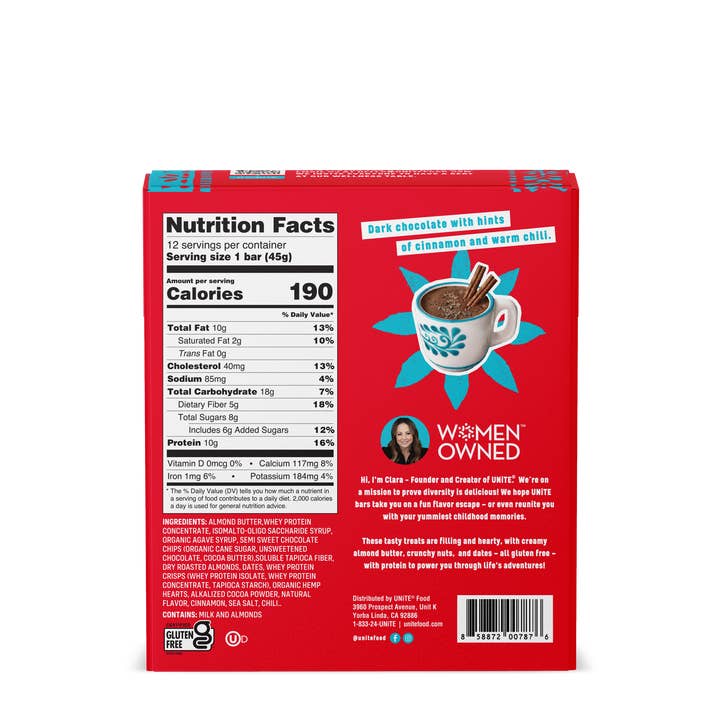 UNiTE Foods - Wholesale Snack Bar - Mexican Hot Chocolate Flavored Protein Bar3