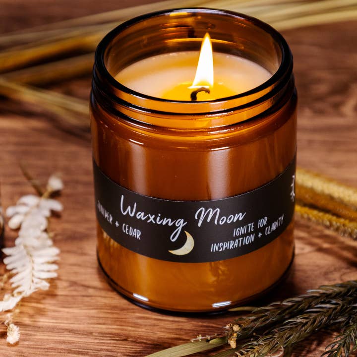 Soy Much Brighter Candle Co. - Wholesale Jar/Filled Candle - Waxing Moon Candle // Moon Phase Candle // Soy Wax Candle