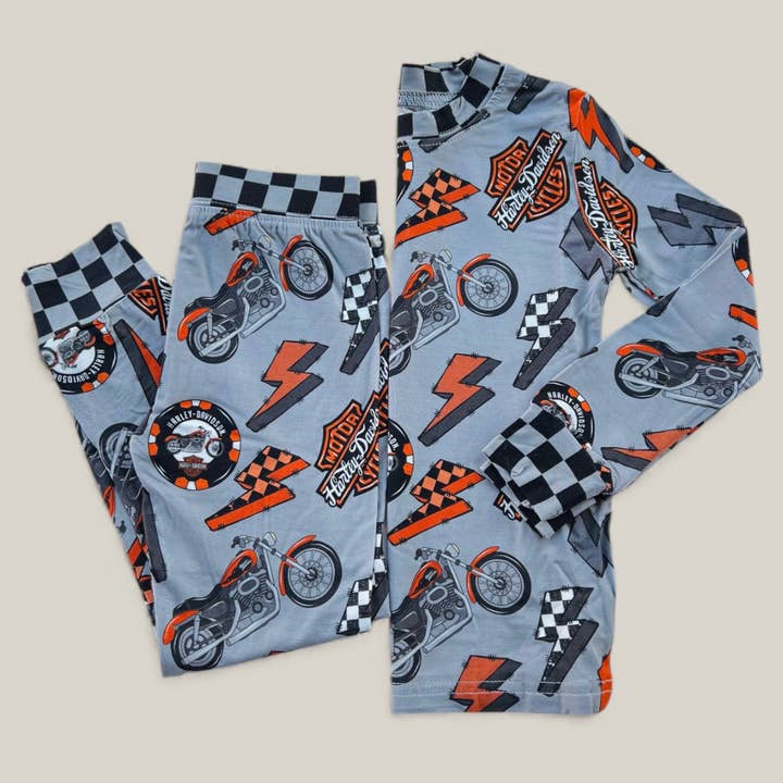 Biker Boy Bambus 2-teiliger Schlafanzug-Set für den Großhandel von CEDDY & RIA