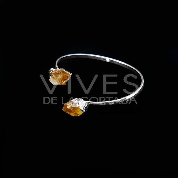 Raw Heated Citrine Bracelet in Silver Plating -B29- for wholesale by Vives de la Cortada S.L