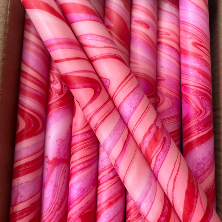 The Colour Emporium - Wholesale Tapered candle/candlestick - Marbled Candles Individual1