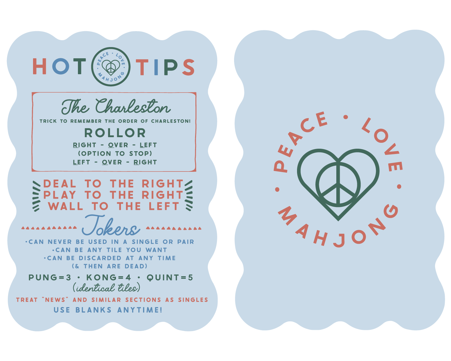 Peace Love Mahjong - Wholesale Card Game - Mahjong Tile Shufflers (Set of 2)12