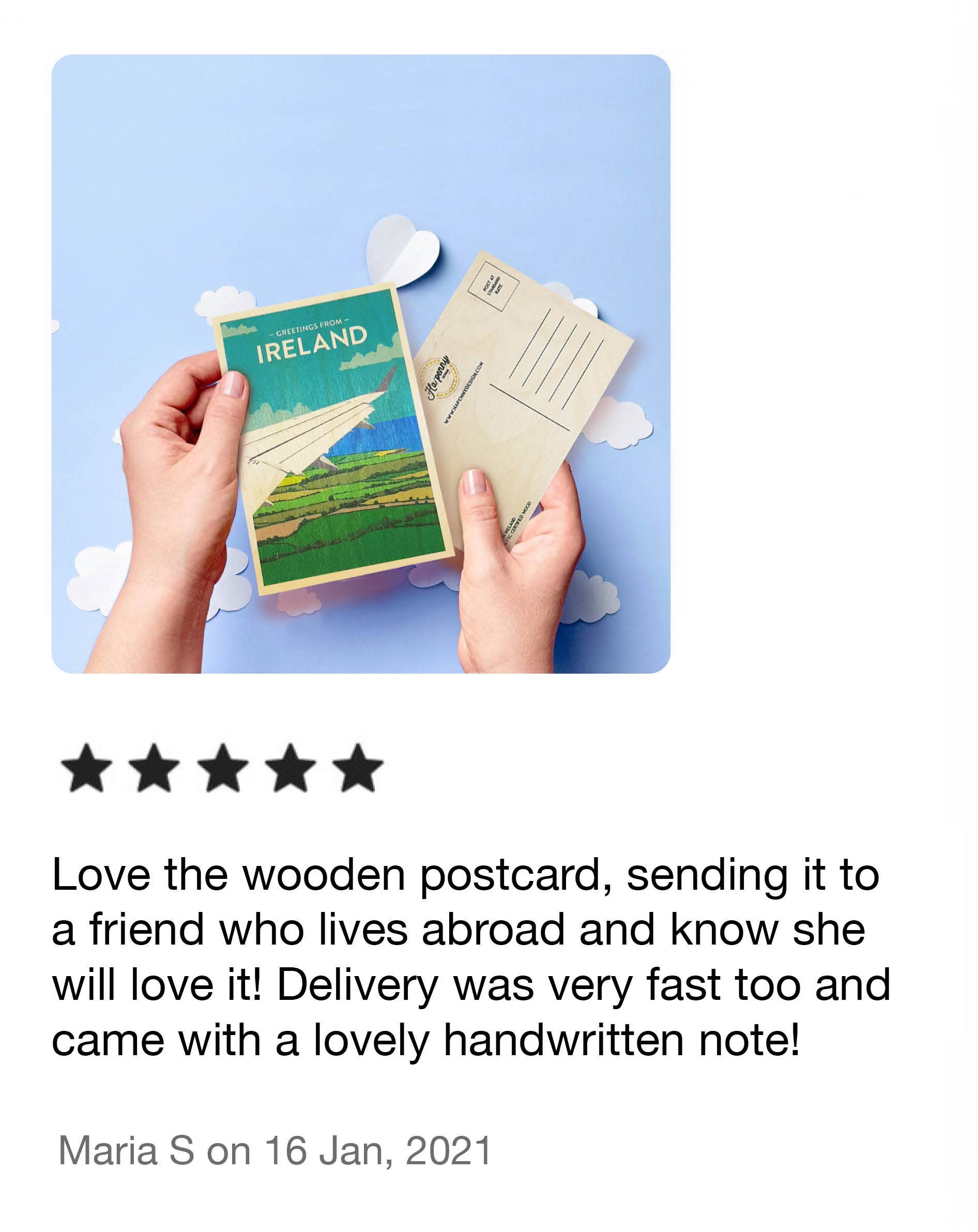 Hapenny Design - Wholesale Postcard - Ireland Wooden Postcard6