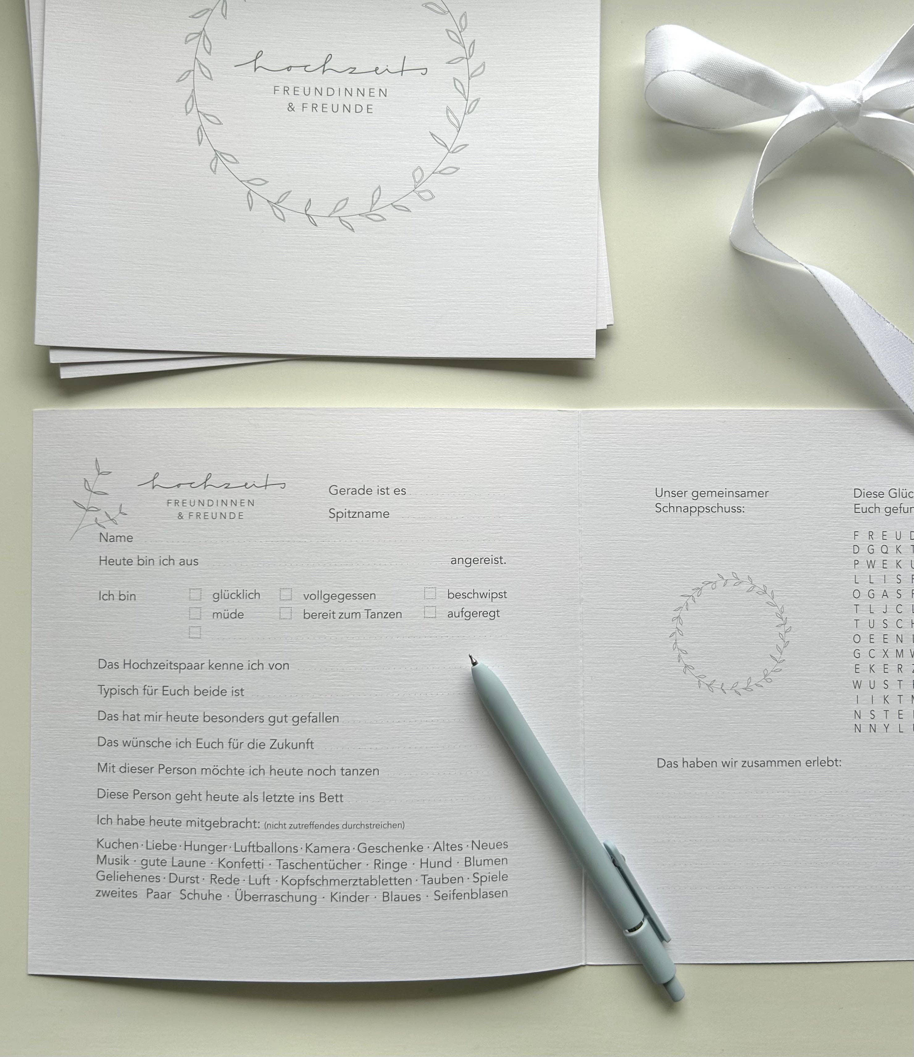 SANS.design - Wholesale Guest Book - Guestbook cards to fill out4