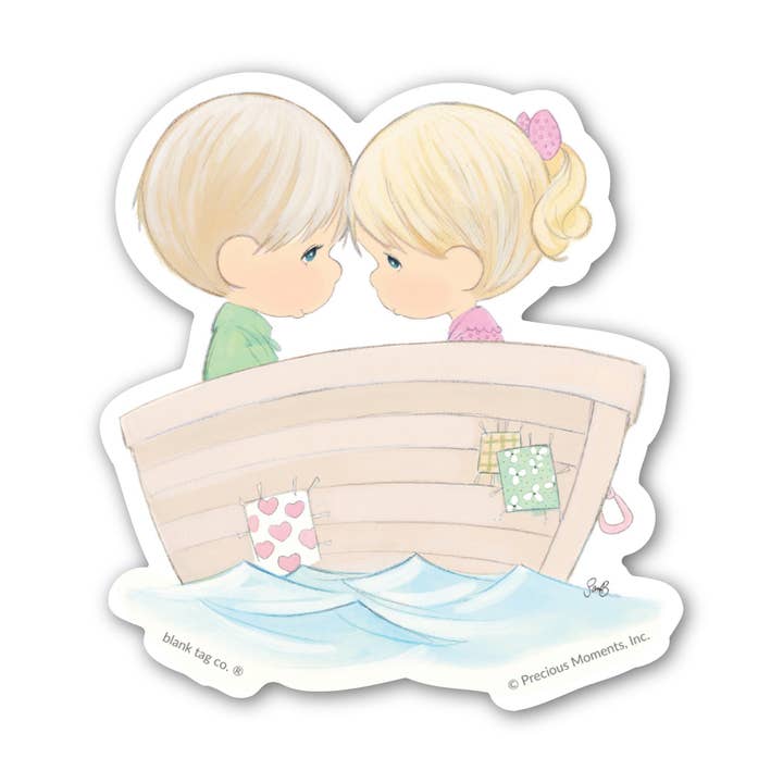 Precious Moments® Love Never Drifts Apart for wholesale by Blank Tag Co. - Waterproof Stickers