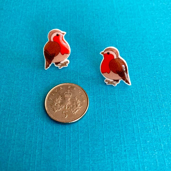 RatBeanKat – wholesale Stud/post earrings – Little robin earrings1