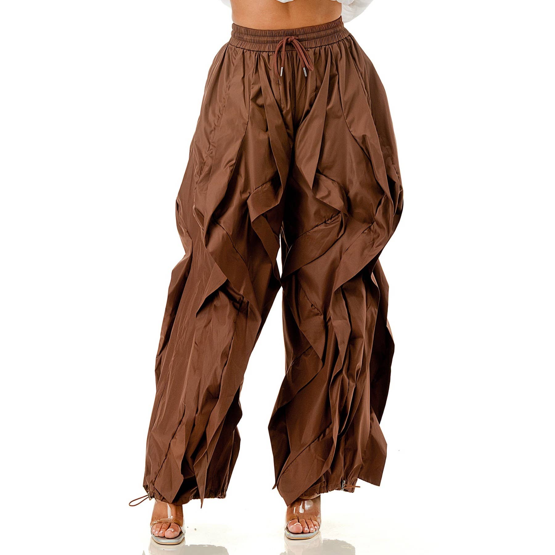 DORCAS – Engroshandel Bukser - Dame – Plus oversized bredbenede joggerbukser med flæser5